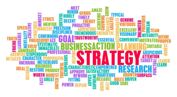 Strategie Word Cloud Concept — Stockfoto