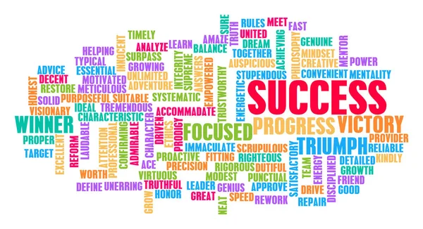 Succes Word Cloud Concept — Stockfoto