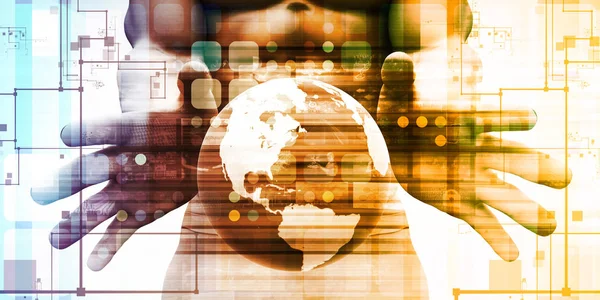 Dijital dünya konsept sanat