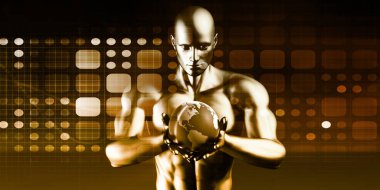 Fütüristik teknoloji konsept sanat