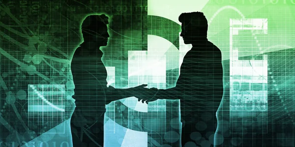 İş ortaklığı konsept sanat