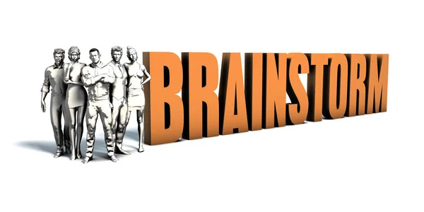 Brainstorming-Kunst für Geschäftsleute — Stockfoto