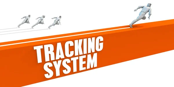 Tracking System Begreppskonst — Stockfoto