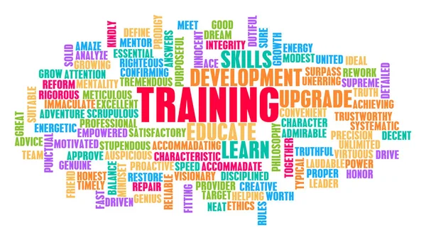 Word cloud trainingsconcept — Stockfoto