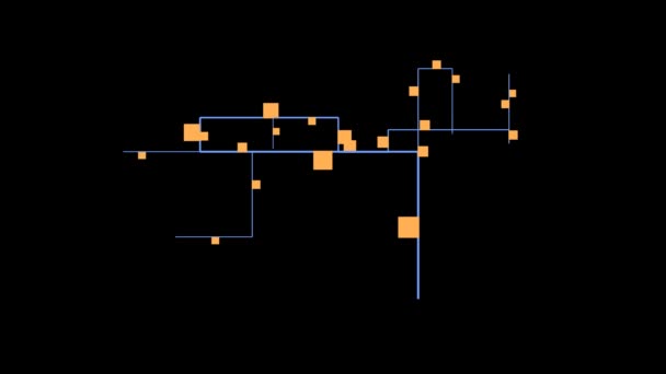 Növekvő digitális infrastruktúra rendszer, mint a Timelapse-animáció — Stock videók