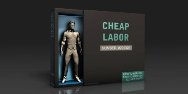 Ucuz emek konsept sanat