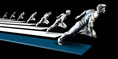 İş insanlar yarış