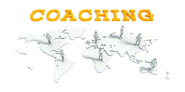 Conceptul de coaching cu echipa de afaceri — Fotografie, imagine de stoc