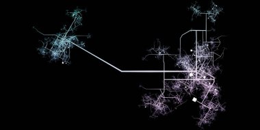 2d hava bir görünüm ile büyüyen şehir