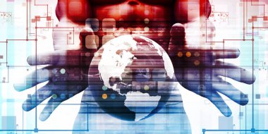 Sanal arka plan konsept sanat