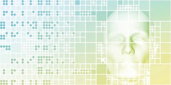 Artificiell intelligens huvud — Stockfoto