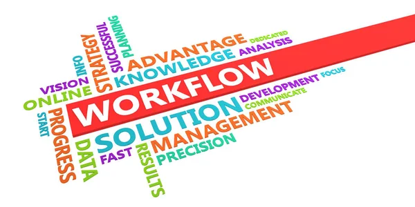 Workflow Word Cloud — Stock Photo, Image