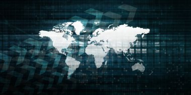 Bağlantılı ağ konsept sanat