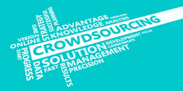 Crowdsourcing Presentation Background — Stock Photo, Image