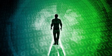 Teknoloji konsept Sanat kucaklayan