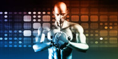 Teknoloji çözümleri konsept sanat