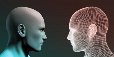 Dijital kimlik konsept sanat