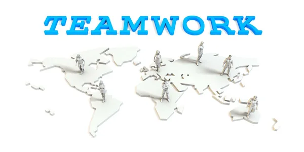 Teamwork globale Geschäftsidee Kunst — Stockfoto