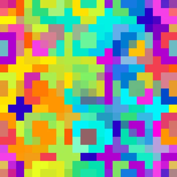 カラフルなピクセルのシームレス パターン — ストック写真