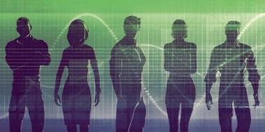 İnsan gücü çözümleri konsept sanat