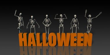 Cadılar Bayramı kartpostal konsept sanat