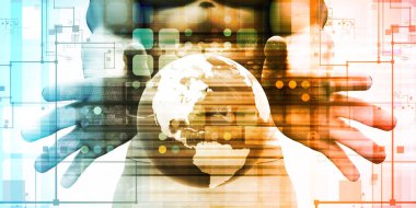 Bilgisayar teknolojisi konsept sanat