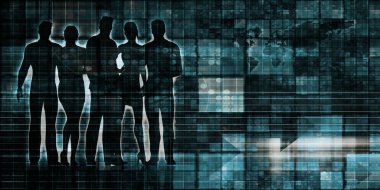 Veri işleme konsept sanat