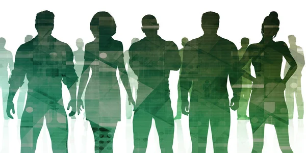 Silhoutte of Business People — Stock Photo, Image