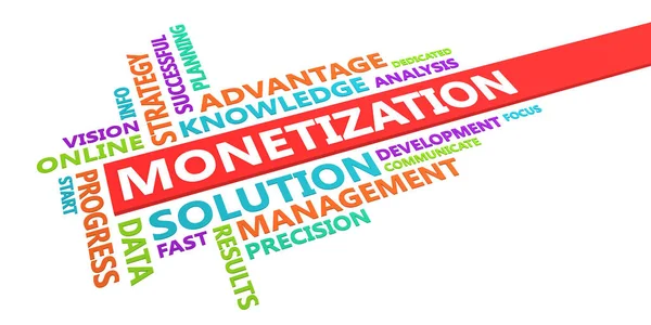 Monetizzazione Word Cloud — Foto Stock