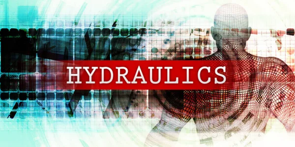 Układ hydrauliczny sektora koncepcja sztuki — Zdjęcie stockowe