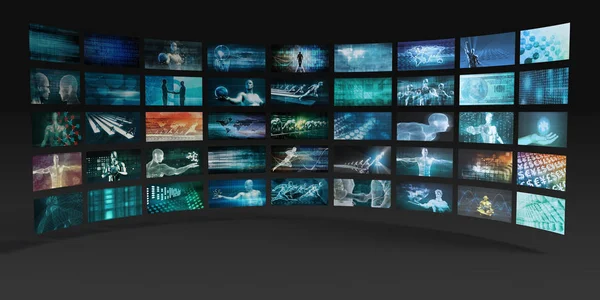 Futuristic Video Wall — Stock Photo, Image