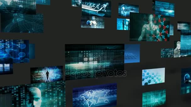 Potenziato dalle soluzioni tecnologiche come concetto — Video Stock