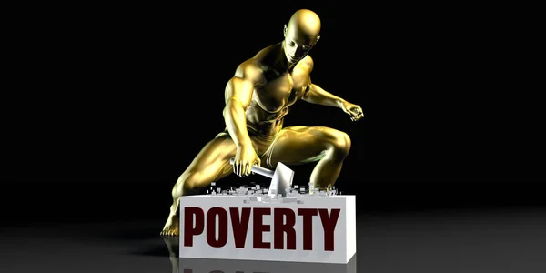 Konzeptkunst zur Armut — Stockfoto