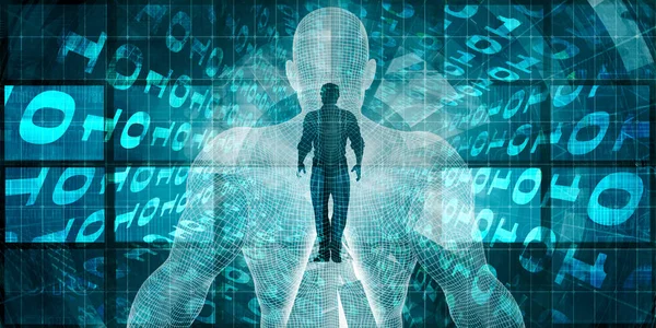 Dijital dönüştürme konsept sanat