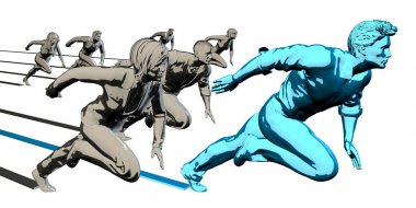 Üstesinden engeller konsept sanat