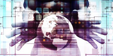 Analytics teknoloji konsept sanat