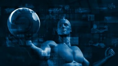 Dijital pazarlama arka plan Video soyut duvar ile