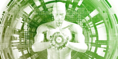 Küresel teknoloji şirketi konsept sanat