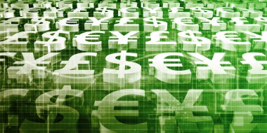 Online stok ticaret konsept sanat