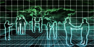 İş adamları konsept sanat arka plan