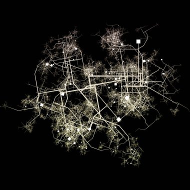 Intricate Fictional City Map clipart