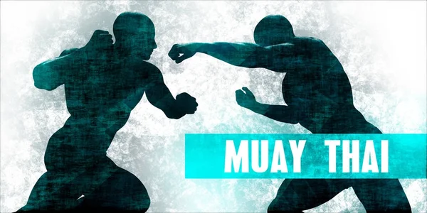 Muay thai Concepto Arte — Foto de Stock