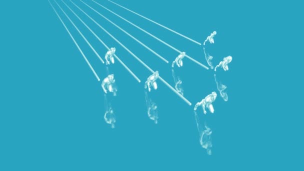 Concept de réussite d'entreprise avec course Hommes Art