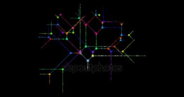 Rastgele şekiller ile soyut veri kavramı sanat olarak