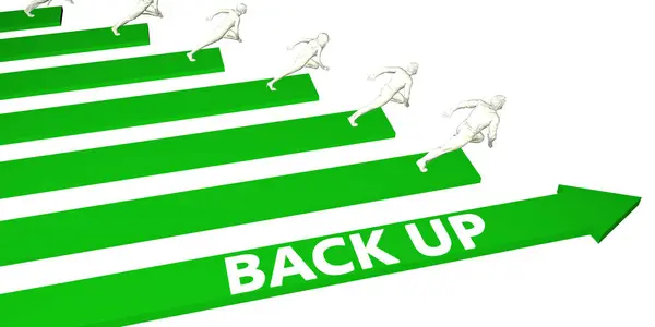 Raadpleging van de back-up — Stockfoto