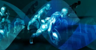 İşgücü soyut önde çalışan iş adamları ile