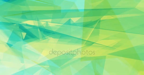 Blue Green Fashion Glamor Background with Triangle Concept — Stock Video