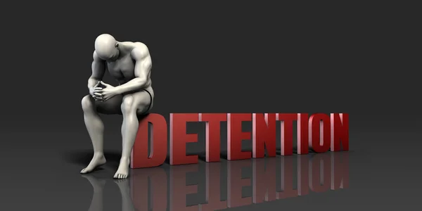 Man Facing Detention — Stock Photo, Image