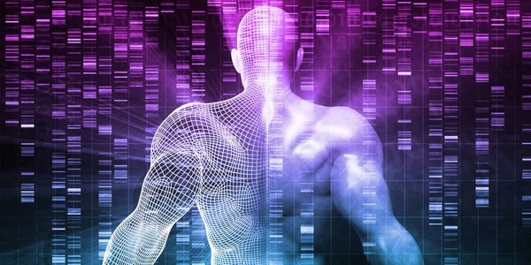 Investigación genética sobre el cuerpo humano —  Fotos de Stock