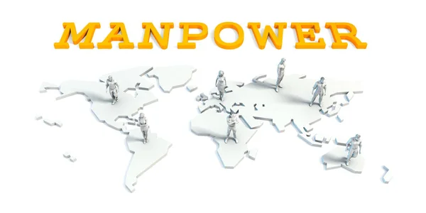 Manpower Concept with Business Team — Stock Photo, Image